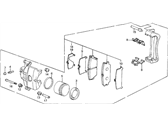 OEM 1987 Acura Integra Caliper Assembly, Driver Side - 45230-SD2-A13