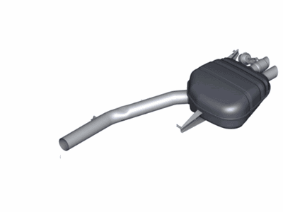 BMW 18-30-7-980-119 Rear Silencer, Left, With Exhaust Flap