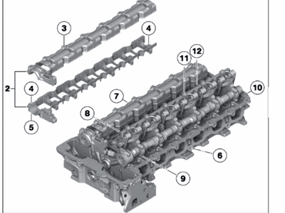 BMW 11-12-7-624-429 Valve Gear Cylinder Head