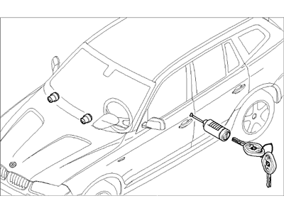 BMW 51-21-0-032-720 Set Uniform Locking System With Ews Control Unit (Code)