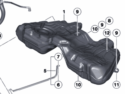 BMW 16-11-7-364-177 Plastic Fuel Tank