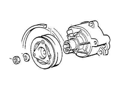 BMW 11-72-1-317-832 Air Pump Without Magnetic Cluth