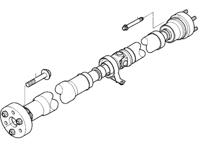 BMW 26-10-7-573-493 Rear Drive Shaft Assembly