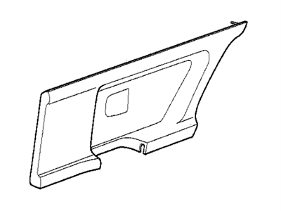 BMW 51-42-2-258-007 Left Door Trim Panel Insert