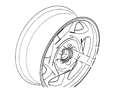 BMW 36-11-1-180-198 Alloy Rim Forged Right