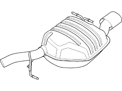 BMW 18-30-7-560-801 Rear Muffler Left