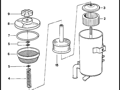 BMW 32-41-1-128-428 Power Steering Oil Carrier Reservoir