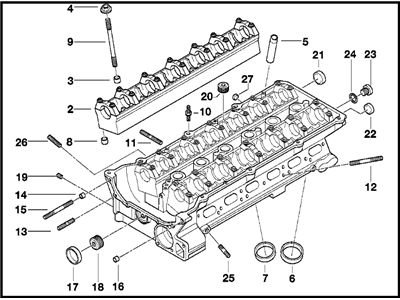 BMW 11-12-7-514-540 Bearing Ledges Cylinder Head