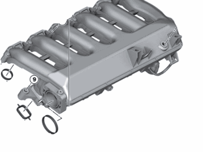BMW 11-61-7-823-073 Intake Manifold With Flap Control
