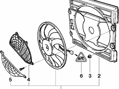 BMW 64-54-6-988-914 Radiator Cooling Fan Motor