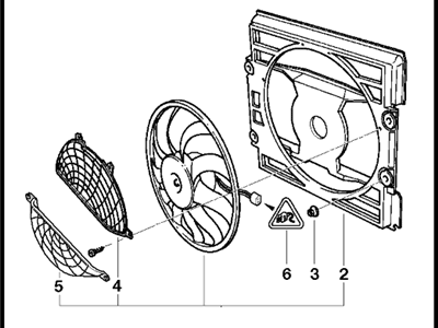 BMW 64-54-6-922-554 Pusher Fan