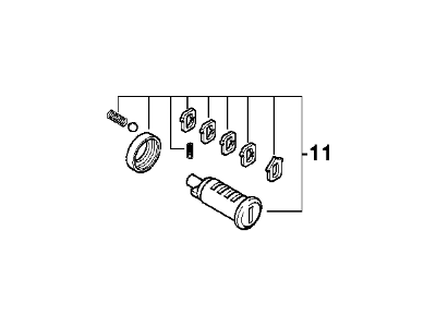 BMW 51-21-9-061-349 Lock Cylinder Repair Kit Left