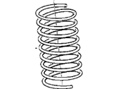 OEM 1990 BMW 525i Coil Spring - 33-53-2-226-648