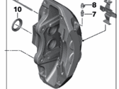 OEM BMW 740i Front Right Brake Caliper Bracket - 34-11-6-872-570