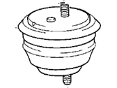 OEM 1996 BMW 850Ci Rubber Mounting - 23-70-1-137-870