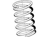 OEM 1986 BMW 735i Coil Spring - 31-33-1-127-645