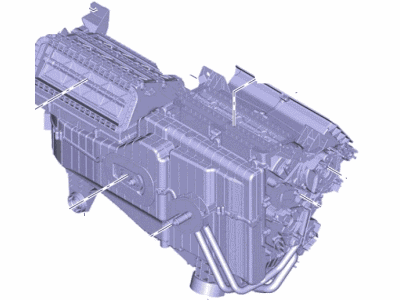 Ford G3GZ-19B555-CF Evaporator And Housing Assembly