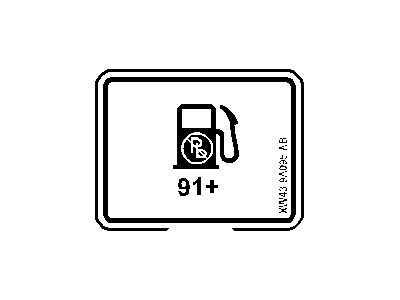 Ford XW4Z-9A095-AB Fuel Label