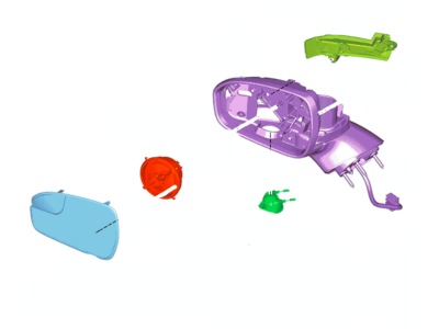 Ford FS7Z-17683-CB Mirror Assembly