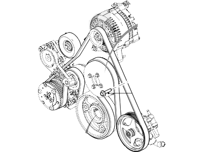 Ford 2C3Z-8620-CA Serpentine Belt