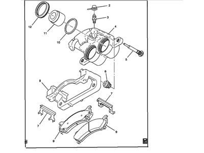 GM 84394384 CALIPER ASM-FRT BRK (W/O BRK PADS & BRKT