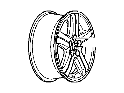 GM 9597630 Wheel Rim-17X7 41Mm Outside 110X5Xm12 Bellcrank *Bright Chrme