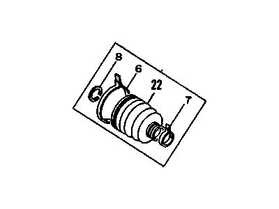 GM 94363547 Boot Kit, Front Door Shaft Outside