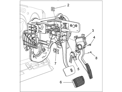 GM 92253585 Pedal Asm-Brake & Accelerator (W/ Bracket)