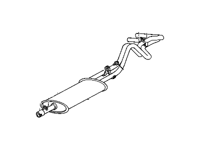 GM 15962121 Exhaust Muffler Assembly (W/ Exhaust Pipe & Tail Pipe