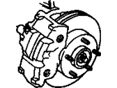 OEM 1987 Cadillac DeVille Front Brake Rotor Assembly - 18060226