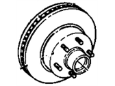 OEM 1988 GMC K1500 Front Brake Rotor Assembly (W/ Hub) - 19195844