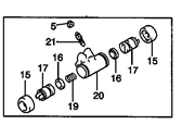 OEM 2007 Pontiac Vibe Cylinder, Rear Brake - 88970138