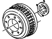 OEM 1985 GMC K2500 Suburban Drum, Rear Brake(Drilled) - 14050302