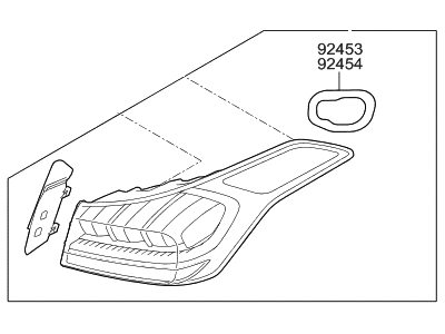 Hyundai 92402-B1030 Lamp Assembly-Rear Combination, RH