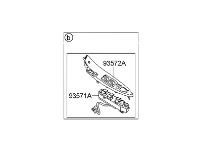 Hyundai 93570-3J300-6T Power Window Main Switch Assembly