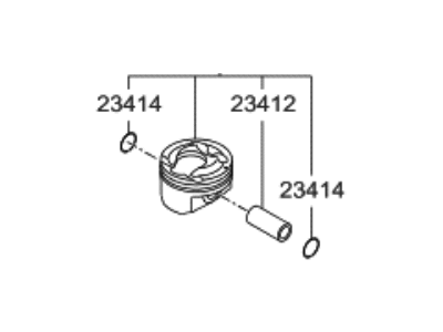 Hyundai 23041-3CZR0 Piston & Pin & Snap Ring Assembly