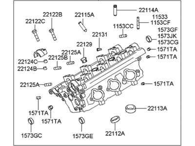 Hyundai 22100-372B0 Head Assembly-Cylinder, RH