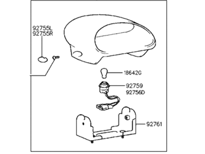 Hyundai 92750-29102-FK Lamp Assembly-High Mounted Stop Interior