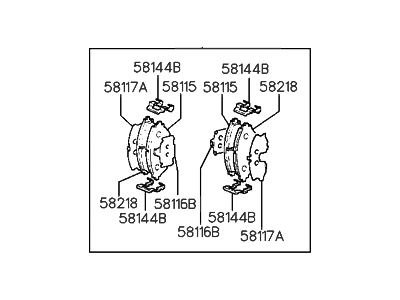 Hyundai 58101-33A00 Front Disc Brake Pad Kit