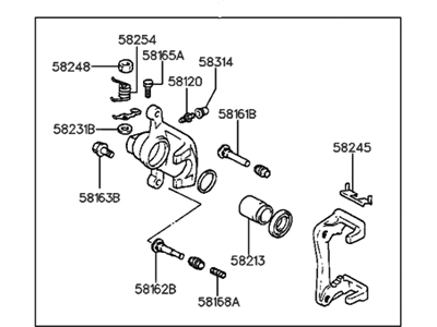 Hyundai 58310-28A00 Caliper Kit-Rear Brake, LH