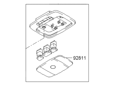 Hyundai 92800-3B300-OI Room Lamp Assembly