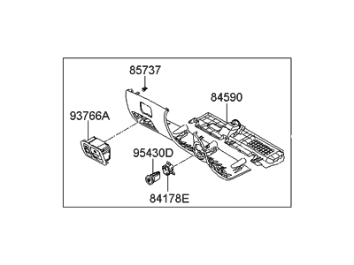 Hyundai 84750-3M000-BR Panel Assembly-Crash Pad Lower, LH