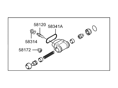 Hyundai 58380-22000 Cylinder Assembly-Wheel, RH