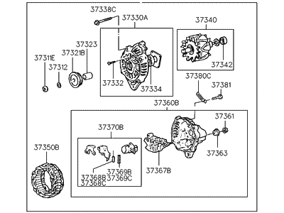 Hyundai 37300-33010 Generator Assembly