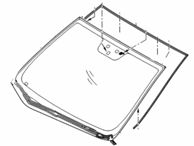 Hyundai 86111-A5104 Windshield Glass Assembly