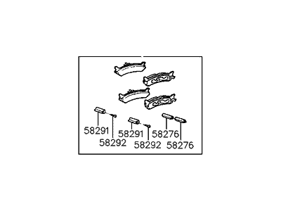 Hyundai 58201-33A00 Rear Disc Brake Pad Kit