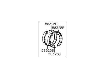 Hyundai 58205-33A00 Shoe & Lining Kit-Rear Brake