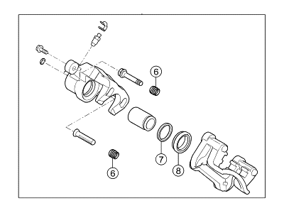 Hyundai 58311-2LA00 Caliper Kit-Rear Brake, RH