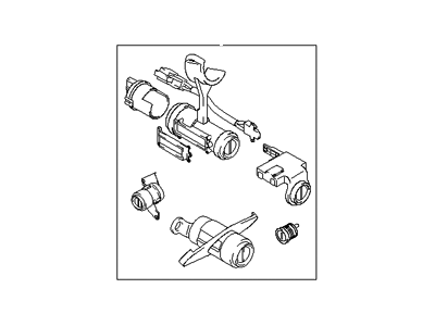 Hyundai 81905-2DA00 Lock Key & Cylinder Set