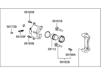 Hyundai 58180-39A00 CALIPER Kit-Front Brake, LH